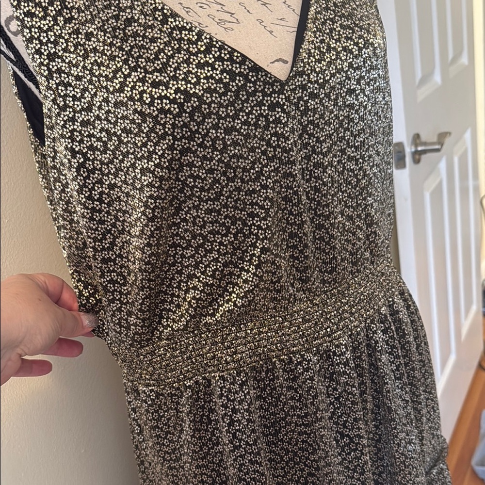 1. State Gray Silver Tiered Ruffled Maxi Dress - Picture 4 of 8